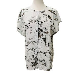 Plus Size Apt 9 Sleeveless Blouse White gray brown black/ green size XXL